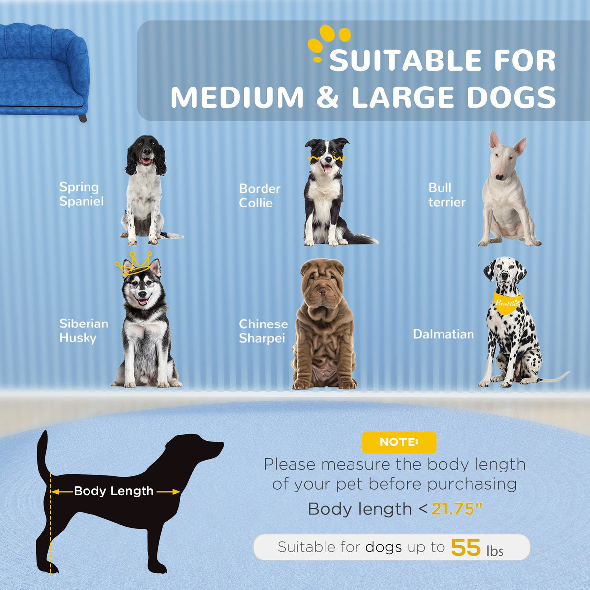 Pearl Design Pet Sofa Bed for Medium and Large Dogs