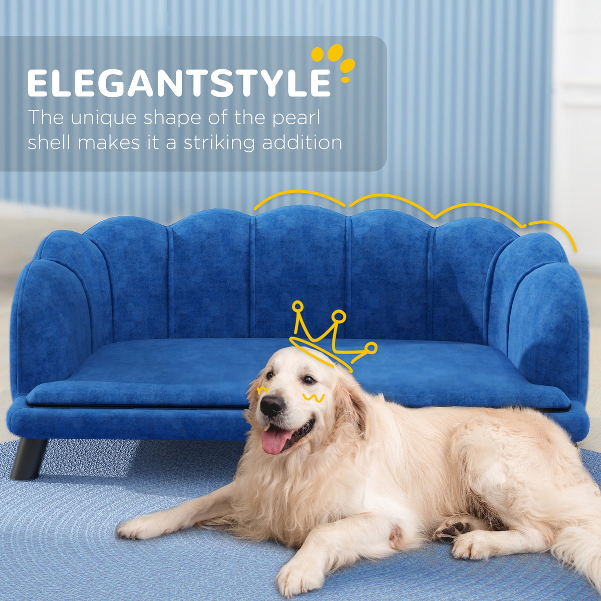 Pearl Design Pet Sofa Bed for Medium and Large Dogs