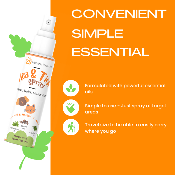 Flea & Tick Spray for Pets - Powered by Plant Based Natural